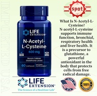 รายละเอียดผลิตภัณฑ์ของ Life Extension N-Acetyl-L-Cysteine ​​(NAC) 600 มก. 60 แคปซูล