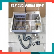Premium Sink Kitchen Sink Size 60X45 Cm Stainless Steel