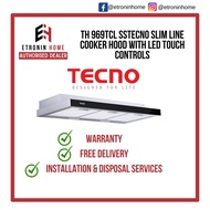 TECNO Slim Line Cooker Hood With LED Touch Controls / Black