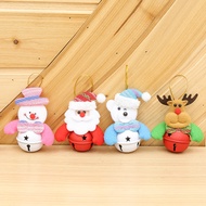 New Christmas Bell Pendant Elderly Doll Snowman Plush Toy Bell Children's Christmas Gift Wholesale