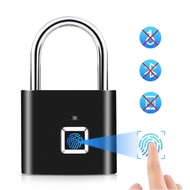 Smart Fingerprint Padlock Waterproof Biometric Fingerprint Keyless Door Lock USB Rechargeable Security Padlock for House Unlock