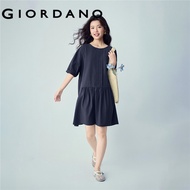 GIORDANO WOMEN Seersucker spliced midi dress 05466061