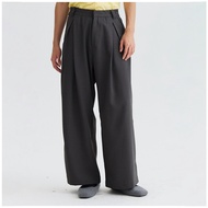 ROSEROMPSTUDIO  BLOOM PANTS  DARK BROWN STRIPED - กางเกง ทรงหลวม ผู้ชาย