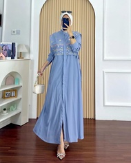 ZIVHA FASHION-SORAYA MAXY DRESS KONDAGAN TERBARU 2024 BAHAN CERUTY MIX BRUKAT GAMIS WANITA MUSLIMAH