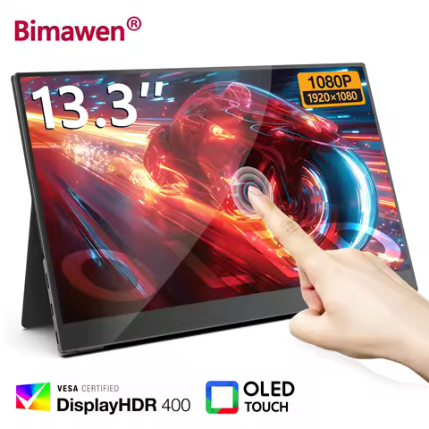 Bimawen 13.3Inch Oled Touch Protable Monitor FHD Screen1Ms 10bit 100% DCI-P3 Monitor For Switch/X-BO