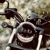 Universal Motorbike Sticker Teeth Graphic Decals Motorcycle Headlight Reflective Sticker Helmet Sticker DIY Decorative Compatible with Honda