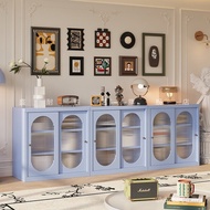 9C Sliding Door Living Room Storage Bookcase Integrated Free Wall Combination Bookshelf Low Cabinet 