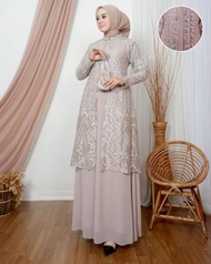 Gamis Dress Cinderella Tiga Mewah Kekinian 2023 - Gamis Pesta Pernikanan Model Stlyle Modis Kondanga