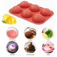 Cetakan Silikon Setengah Lingkaran 6 Lubang Dome Silicone Mold