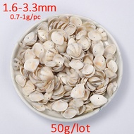 50กรัมเปลือกหอยธรรมชาติหอยสังข์สีขาวทะเลเชลล์ลูกปัด7รูปแบบ Cowrie Cowry สำหรับเครื่องประดับทำแฟชั่นท