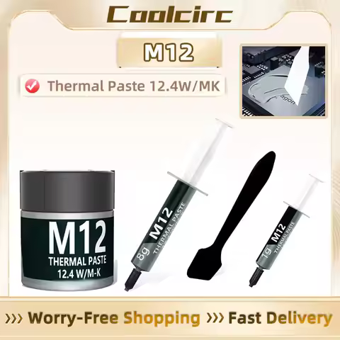 Coolcirc 12.4W/mK Thermal Grease Paste - High Performance CPU/GPU Cooling for PS5 Game PC (1/4/8/15/