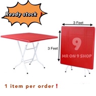 Meja Pasar Malam 3x3/ Foldable Plastic Dining Table 3’' x 3’ Meja Lipat/ Meja Plastik 3 x 3