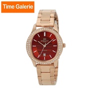 ROSCANI ROSWE744K9 Stainless Gold Strap Red Dial Analog Women Watch