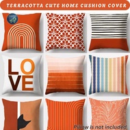 Terracotta Cute Home Cushion Cover – 1PC Fluffy Square Throw Pillow Case 43x43cm