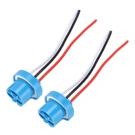 [Auto parts] Pair 9007 Female Socket Harness Headlight Fog Light Universal For 9004 HB1 HB5 Bulbs 12