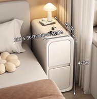 (AS NEW) White 2-drawer bedside table / coffee table 白色窄身床頭櫃茶几