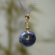 【願‧平安】飄烏雞平安扣吊飾14K包金 | 天然緬甸A貨翡翠 | 送禮