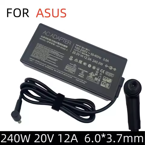 20V 12A 240W 6.0*3.7MM AC Adapter For ASUS ROG 15 RTX2080 Strix Scar 15 17 ADP-240EB B Laptop Charge