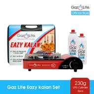 Gaz Lite Red Eazy Kalan (Portable LPG Stove) + 2 Gaz Lite Mate 230g LPG Cylinders