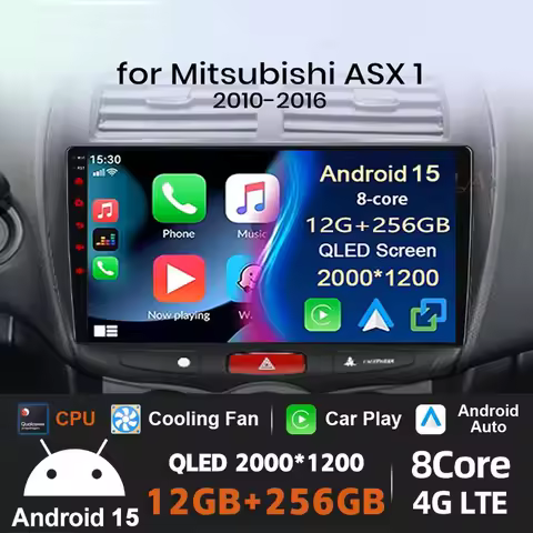 Android 15 For Mitsubishi ASX 1 2010-2016 2K QLED Stereo Car Radio Multimedia Video Player GPS AI Vo