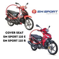 SEAT COVER MOTOR FULL BLACK SARUNG SEAT MOTOR KULIT SEAT MOTOR SM SPORT 110 R SM SPORT 110R SM SPORT