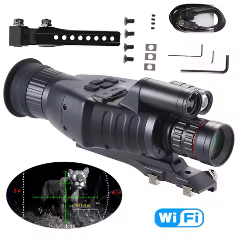 Henbaker CY900 Digital Tactical Telescope Night Vision Scope Monoculars for Hunting Built in Rangefi