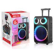 NDR C-15 15" 1800W Trolley Karaoke Bluetooth Party Speaker W/ Echo/Bass/Treble Adjustment Speaker