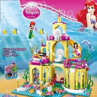 YQ27 Compatible with Lego Building Blocks Disney Frozen Princess Magic Castle Girls Children Cross-Border Toy Gift