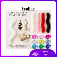 FEATHER BOA STRIP/ CRAFT COSTUME DRESSUP/ WEDDING PARTY/ FLOWER DECOR/ RENDA BULU LEMBUT BERWARNA/ L