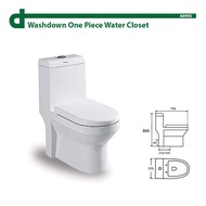 [DOCASA] A890-10 Inch One Piece Washdown Water Closet come with Dual Flush (3/4L)