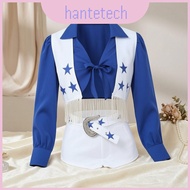 Dallas Cowboys Cheerleader Outfit With Polyester Fabric For Halloween Or Cosplay Game Day
