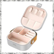 (DKCZ) Earring Jewelry Case with Handle Mini Jewelry Travel Case Jewelry Holder Organizer Small Trav