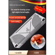 Multifunctional marking tool for welders Square tube folding circle ruler marking tool Right angle b