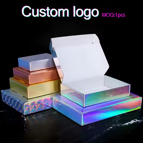 Laser aluminum foil paper color corrugated transport small carton holiday party gift box
