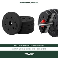 WANNAFIT Dumbbell Plate PVC Barbell/ | Dumbbell Plate Barbell 1.25kg 2.5kg 5kg 7.5kg 10kg | Weight T