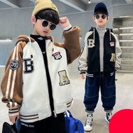 Children'sJacket, cotton felt bomber jacket for boys and girls 6-16 years old, large size 18-52kg, m