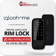 Igloohome Rim Lock Metal Gate with Fingerprint | Free Installation and Delivery