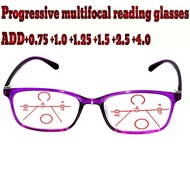 Progressive Multifocal Anti Blu Light Reading Glasses Blue Frame Men Women High Quality +0.75 +1.00