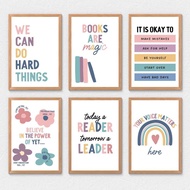 Boho Classroom Wall Art English Classroom Growth Mindset Posters  Classroom Signs Teacher Wall Art D