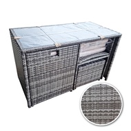 Steve & Leif Rattan Weather Proof Outdoor / Indoor 5 Pcs Long Table and Chair Furniture Set