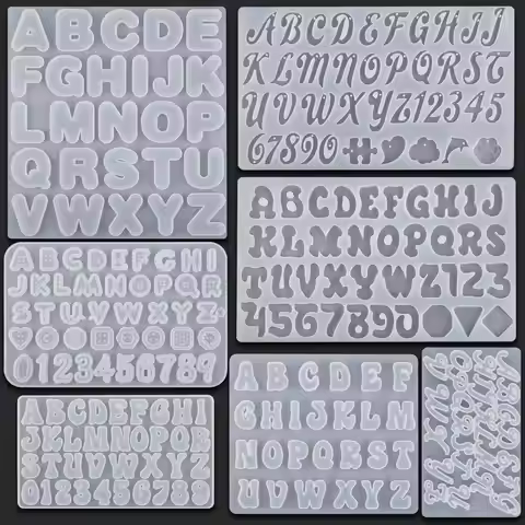 Alphabet Resin Mold DIY Earring Pendant Necklace Charms Keychain Letter Silicone Mold For Jewelry Ma