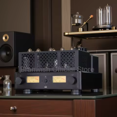 150W Tube Amplifier 4-8ohm Amp HiFi Stereo System Bluetooth Amplifiers Optical Coaxial USB for Home 
