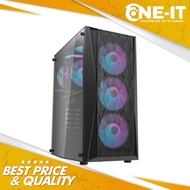 DARKFLASH CASE DK352 BLACK ATX TEMPERED GLASS PC GAMING CHASSIS