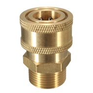 3/8 Inch Brass Quick Release Adapter Connect to M22 Metric For Pressure Washer Hose