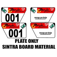 RONDA PILIPINAS 2022 RACING PLATE 6INCHES