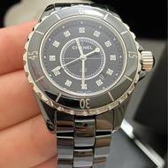 保證專櫃真品‼️新款錶扣 附購買證明、保固‼️95成新 12鑽 33mm Chanel 香奈兒 J12 陶瓷錶 白色 黑色