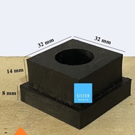 Hollow Table Chair Leg Rubber 32x32 Solid Hole