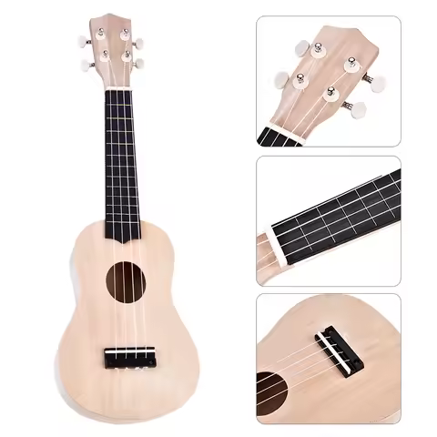 21inch Basswood Instrument Accessory Musical Instrument 4 String Ukelele DIY Kit Instrument Accessor