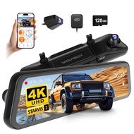 WOLFBOX G900 PRO Dash Cam 4K+2.5K Car DVR Voice Control 5GHZ WI-FI and GPS Video Recorder Front and