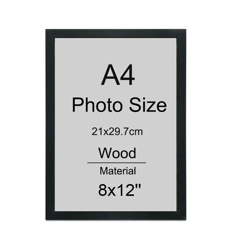 1/2/3/6PCS 8x12inch Wood Photo Frame A4 Black White Brown Certificates Frame family Picture Frame Ho